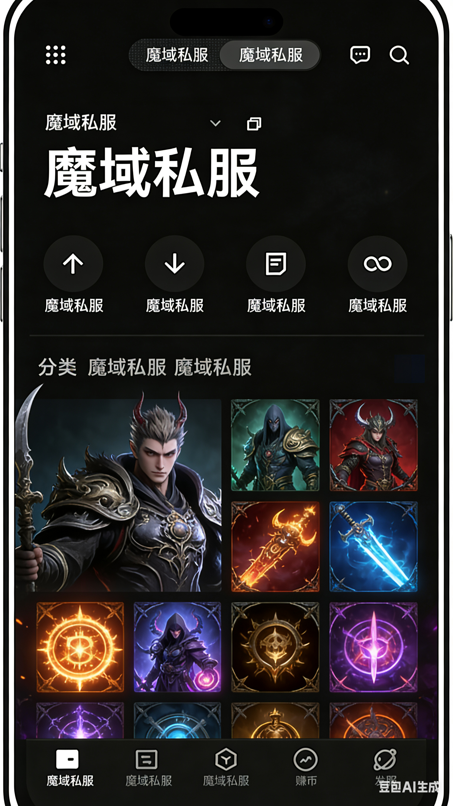 魔域私服游戏界面